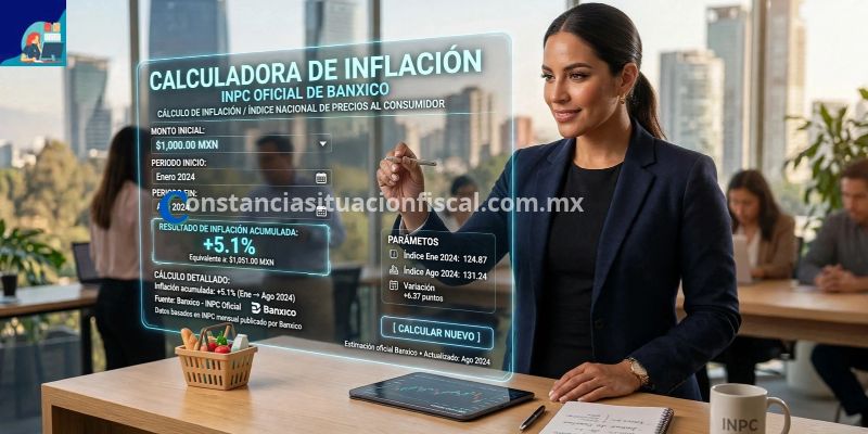 Calculadora de inflación con INPC oficial de Banxico
